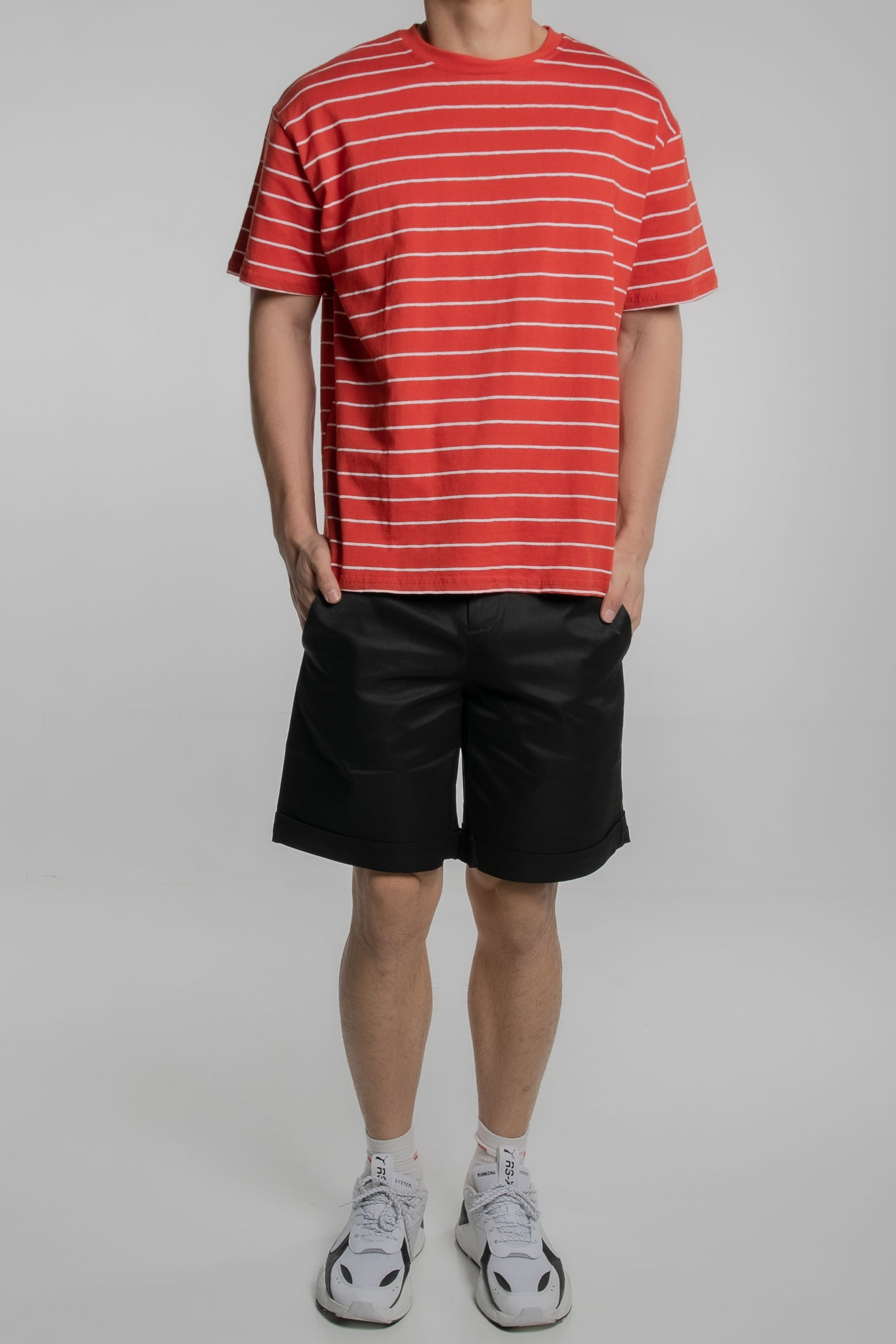 3P Horizontal Striped T-Shirt (Red)
