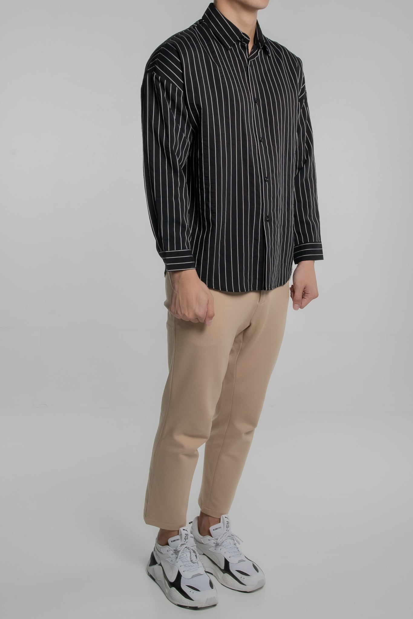 3P Striped Shirt (Black)